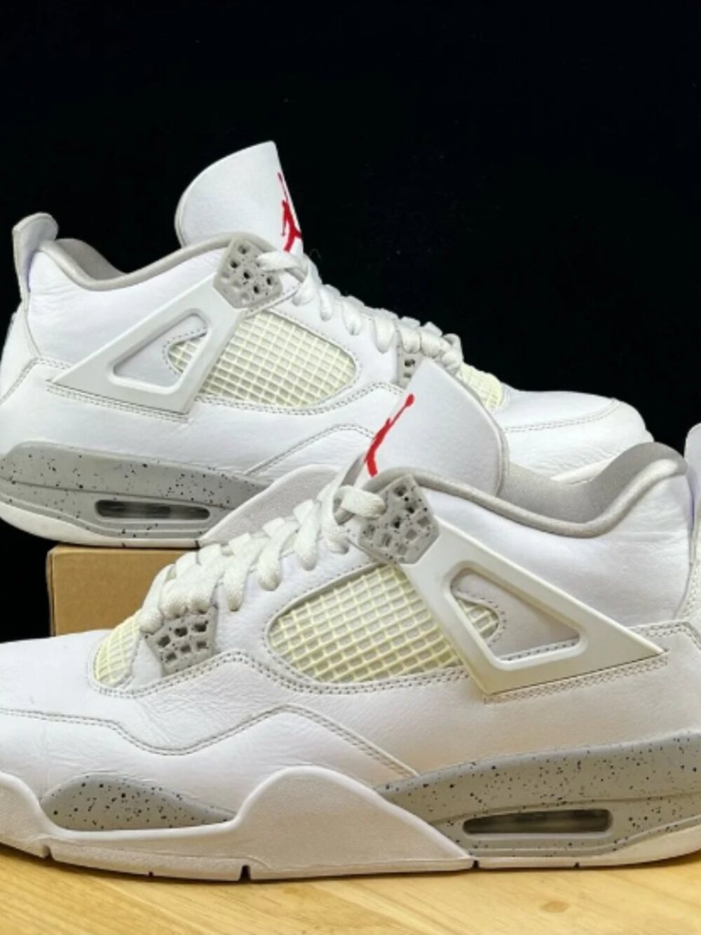 Nike Air Jordan 4 Retro White Oreo Grey Men's